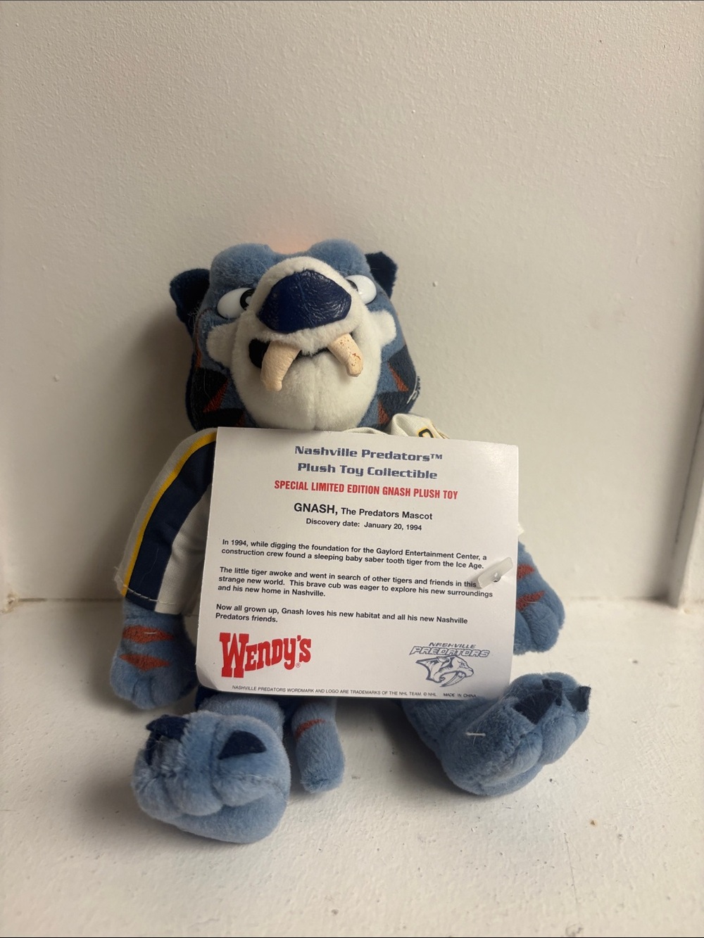 1994 Retro Nashville Predators Gnash Collectible Plush Mascot Limited Edition